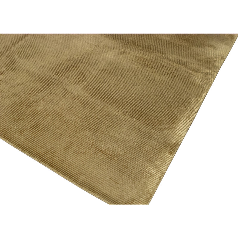 Hand Knotted Area Rug in Gold