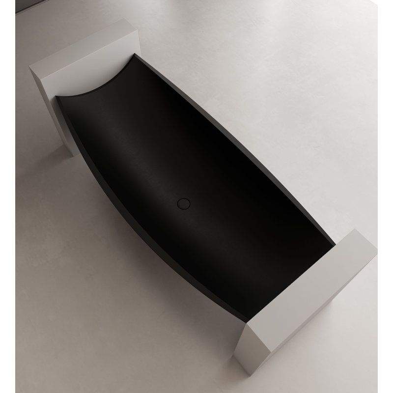Baignoire de trempage à fixation murale 71 "x 33", Noir