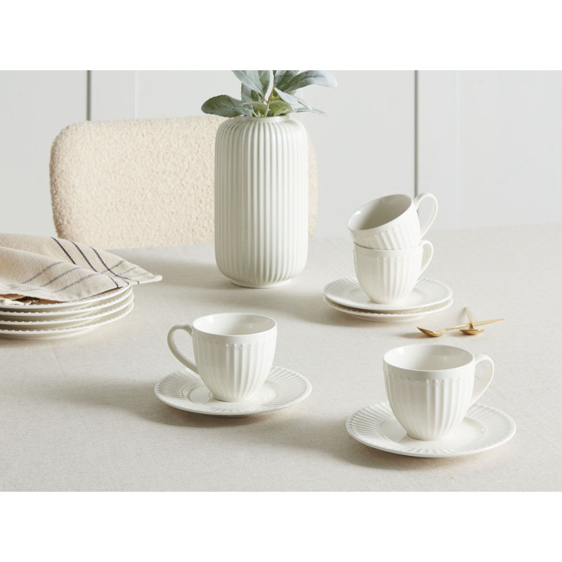 Handmade Porcelain Teacup and Saucer