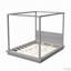Lit plateforme à baldaquin en bois avec tête de lit-1944853506-1944853511