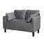 Causeuse en velours côtelé 48 po Cloud | Coussins profonds et poches latérales | Canapé moderne pour petits appartements et dortoirs-982275426