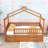 Twin Wood House Bed with Twin Trundle-42697015