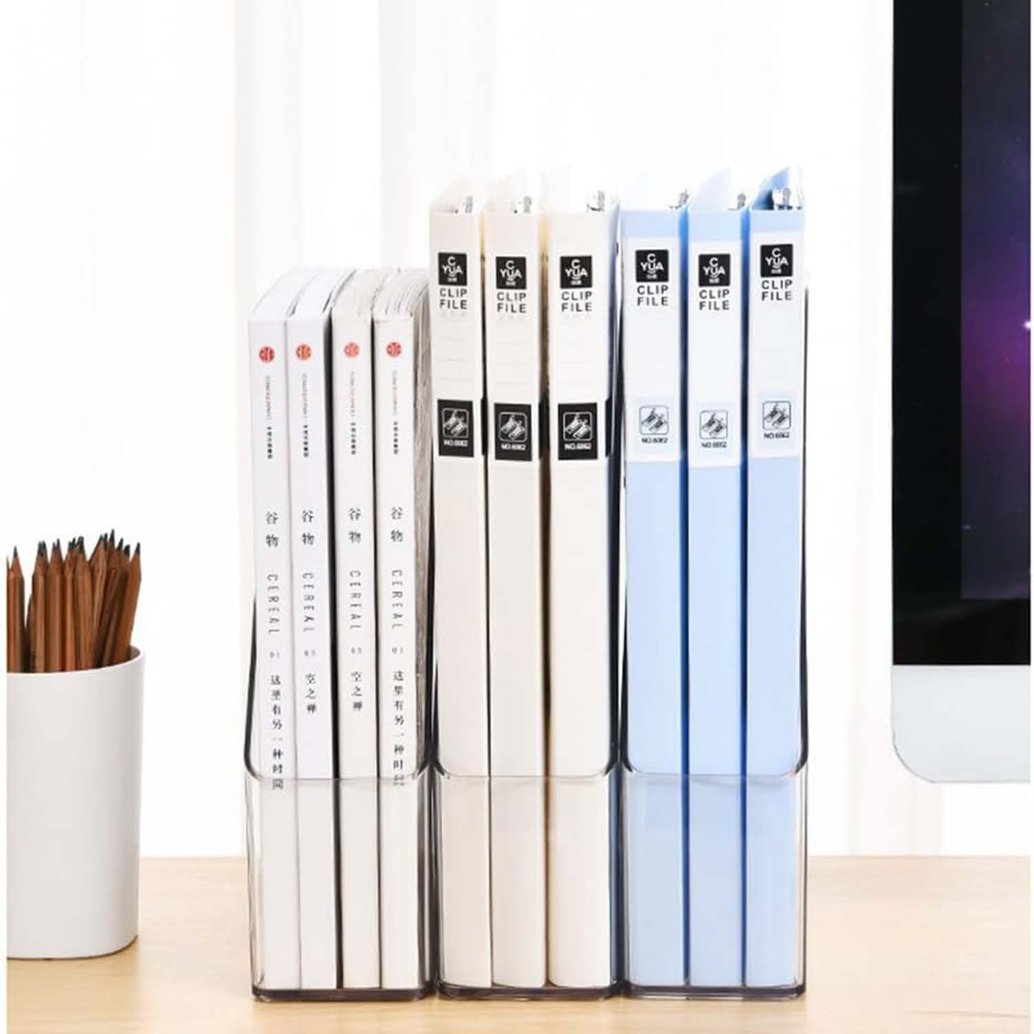 Ivy Bronx Acrylic Magazine Holder, 2 PCS File Magazine & Book Storage ...