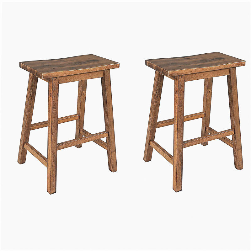 Ensemble de chaises de salle à manger en bois de style campagnard 2 pièces TopMAX Farm Style Country, couleur noyer, convient aux petits espaces