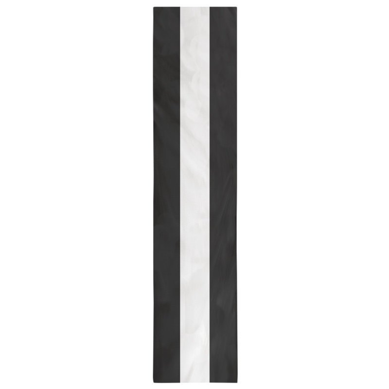 Las Vegas Football Stripes Table Runner, 72" L x 16" W, Black/Off White, Polyester