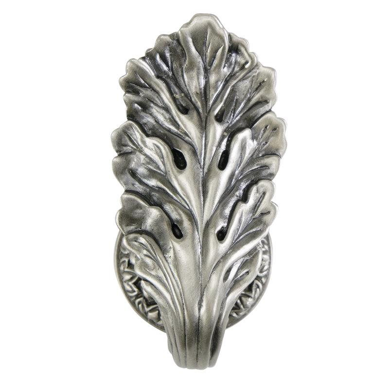LOUIS XV KNOB WITH SMALL BACK PLATE,  Antique Nickel