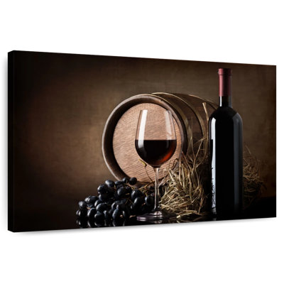 Yarlin Grapes And Wine Barrel