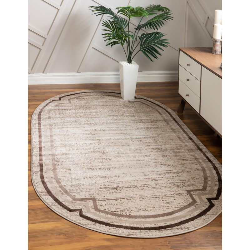 Alfano Geometric Indoor Rug, Oval 3' x 5'3"