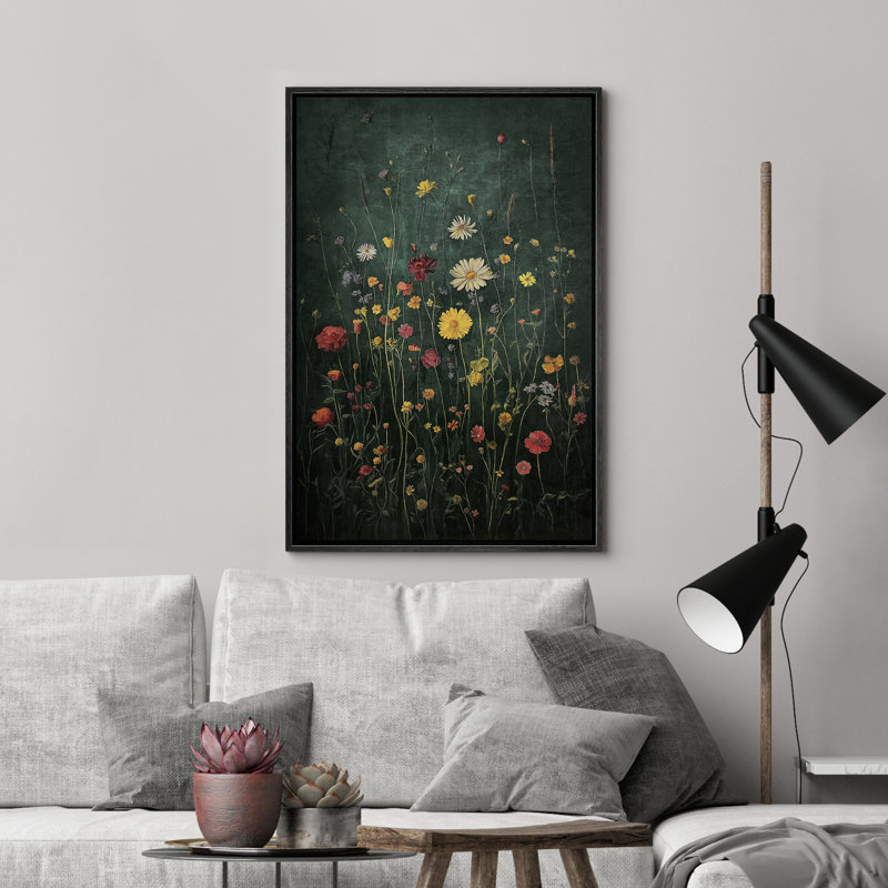 Impression sur toile encadrée Moody, Noir, noir, noir, noir, H 36 po x l 24 po