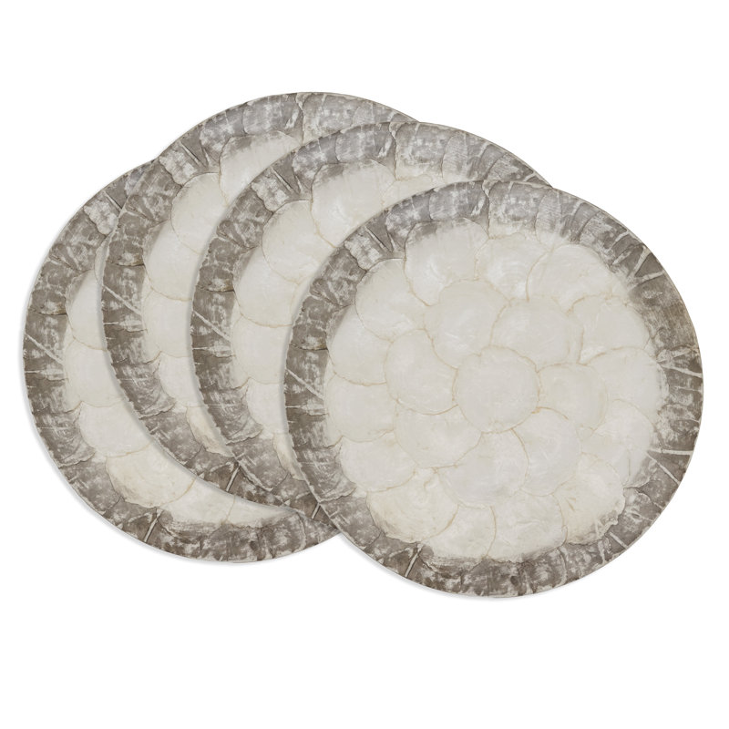 Napperon Capiz Glow (ensemble de 4), Gris