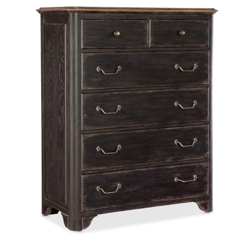 Americana Six-Drawer Chest, Black
