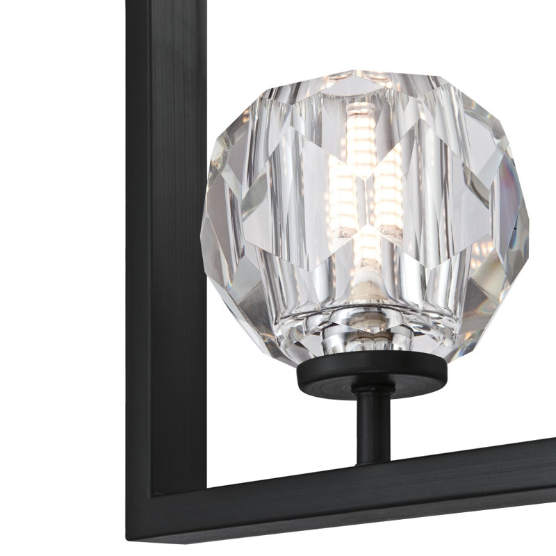 1 - Light Geometric Pendant, Matte Brushed Gunmetal