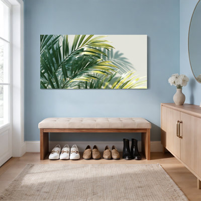 Ensemble de 1 tableau sur toile à motif de feuilles de palmier tropicales