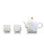 LIULI Living, Bone China Tea Set | Four Seasons of Leisure (1 Teapot, 2 Teacups)