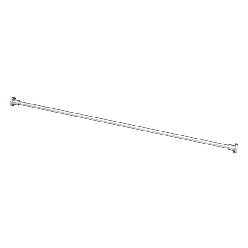 Tringle à rideau de douche droite fixe 60 po Minimalist | Tringle de douche murale en acier inoxydable, Chrome chrome