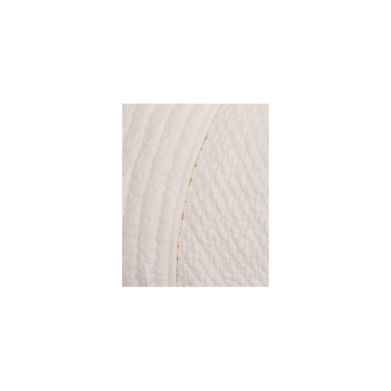 Grace Egg White Cotton Quilt, Queen Quilt, White