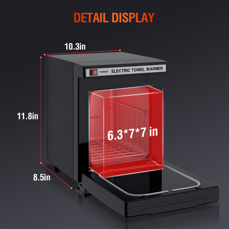 5L Hot Bath Towel Warmer Freestanding Towel Warmer Cabinet, Black