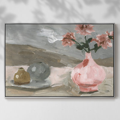 Vase de fleurs roses VI