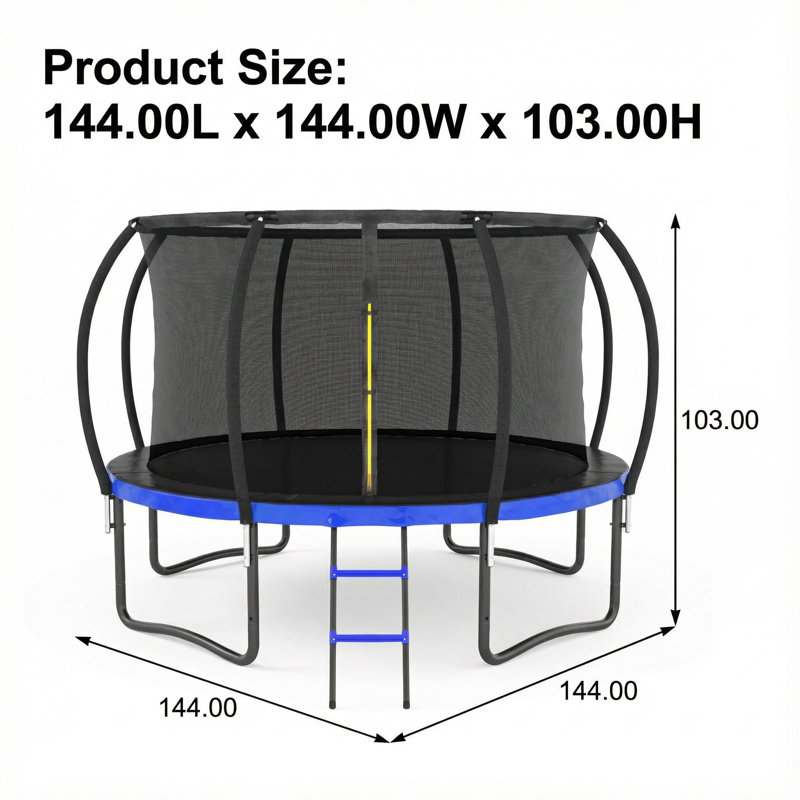 Trampoline de jardin GOODSILO, Noir / Bleu