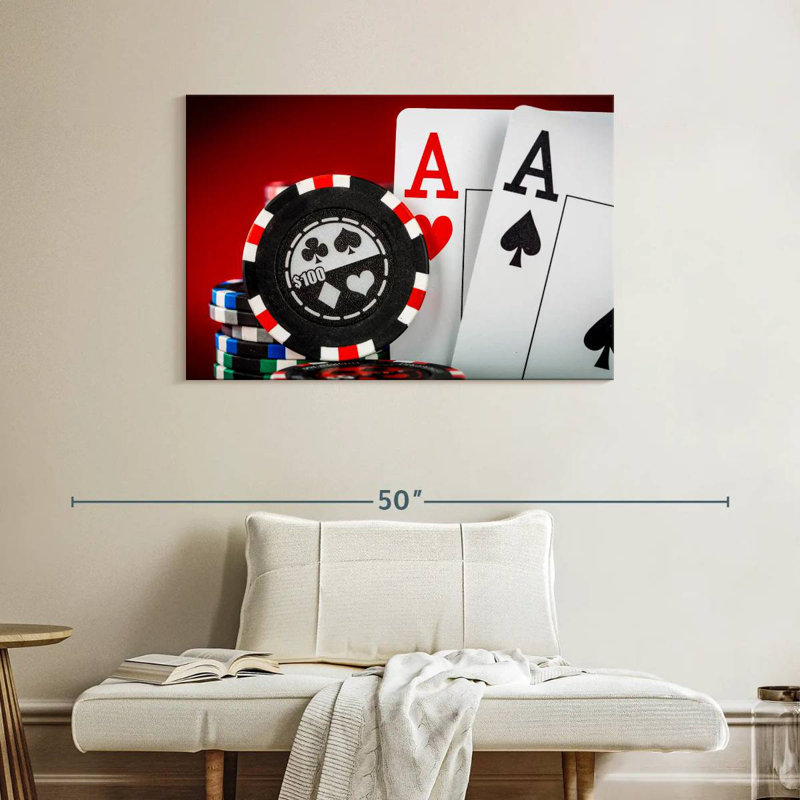 'Chips And Aces, 26" H x 39" W