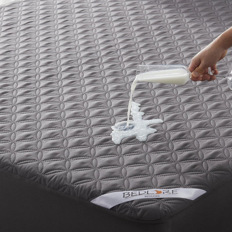 BEDLORE® Noiseless Waterproof Mattress Protector, Hypoallergenic Quilted Washable Mattress Cover, Breathable Mattress Pad with 15-40cm Deep Pocket