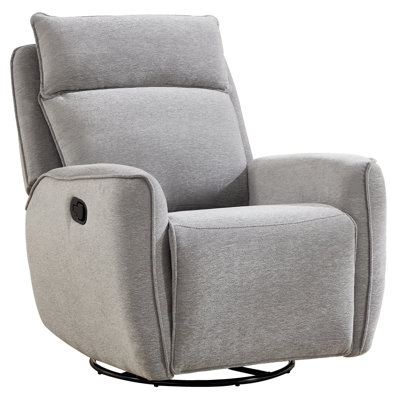 34.65'' Wide Modern Chenille Upholstered Manual Recliner Chair With Swivel & Glide