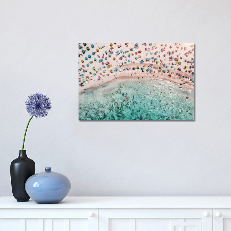 «Beachy» par Honeymoon Hotel - impression, Pas de tapis, Toile tendue, H 12 po x l 18 po x 1,5 po