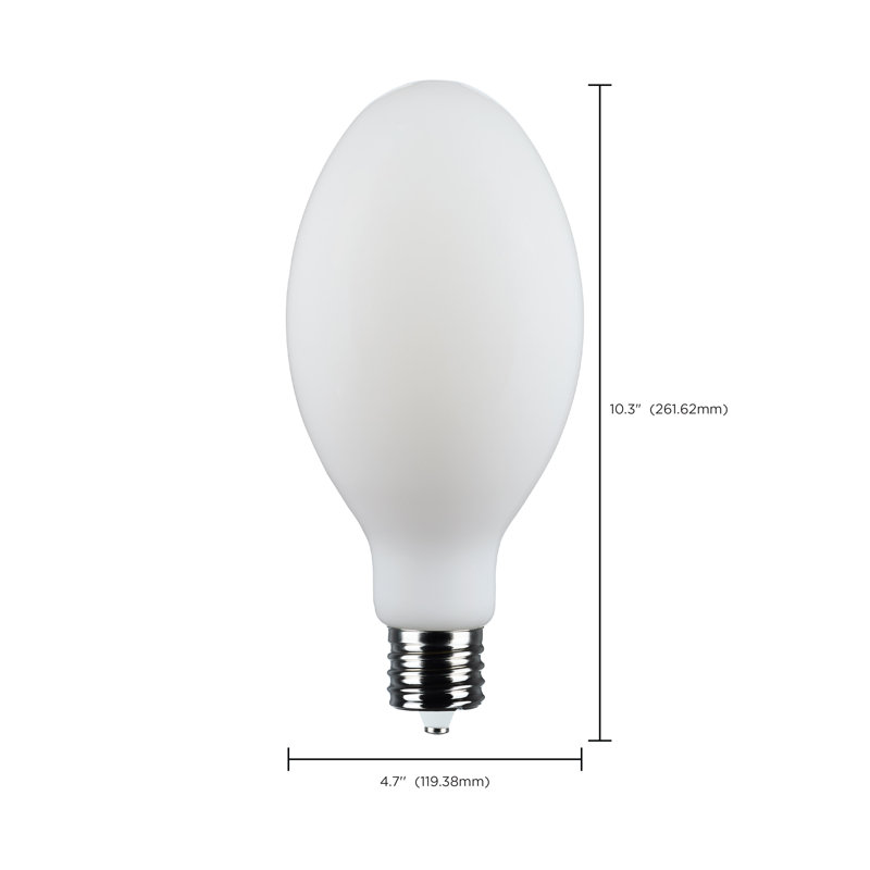 62 Watt LED HID Replacement ED37 5000K Extended Mogul Base White 120-277 Range Voltage