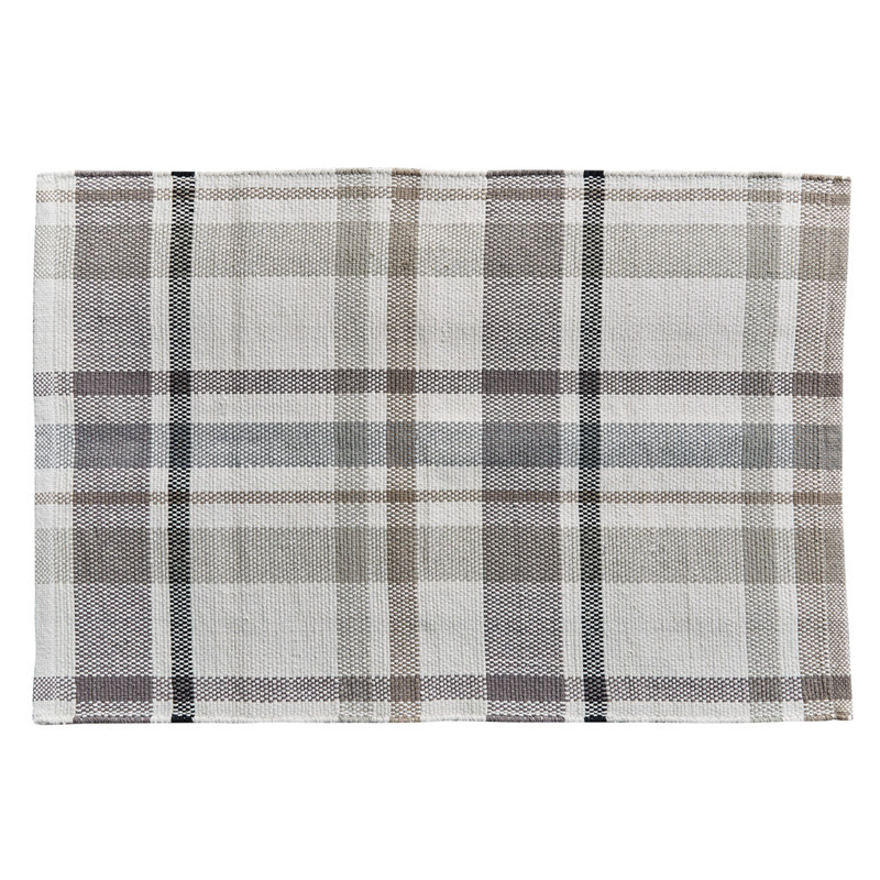 Rajai Cotton Checkered Indoor Rug, Rectangle 2' x 3'