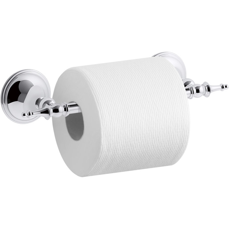 Decorative Toilet Paper Holder, Polished Chrome