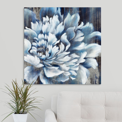 « indigo fleur iv », reproduction d’art sur toile