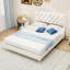 Upholstered Bed With Tufted Headboard-291249918-291249916