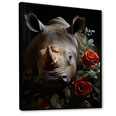 " Rhinoceros Vibrant Portrait "