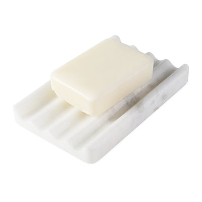Plateau à savon en marbre naturel