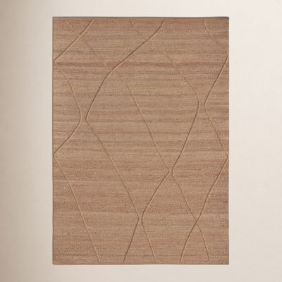 Albemarie Natural Hand-Woven Geometric Jute Rug
