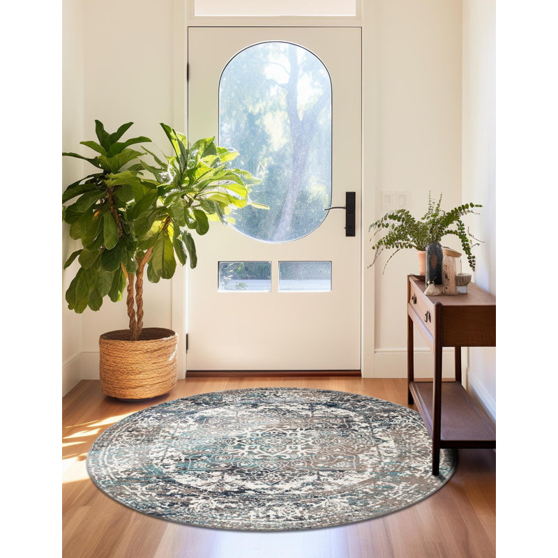 Inesse Oriental Indoor Rug, Round 5'1"