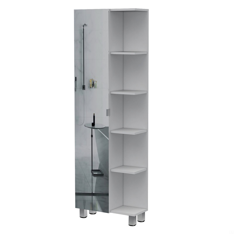 Armoire à linge à 5 tablettes, Blanc