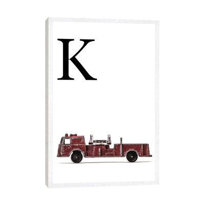K Fire Engine Letter - Print on Canvas