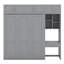 Grand lit escamotable mural avec bureau, armoire supérieure et tablettes de rangement, lit pliant peu encombrant-1223768777