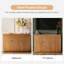 Buffet en bois massif cannelé à 3 portes avec gestion des câbles et tablettes réglables Martha Modern-610330188