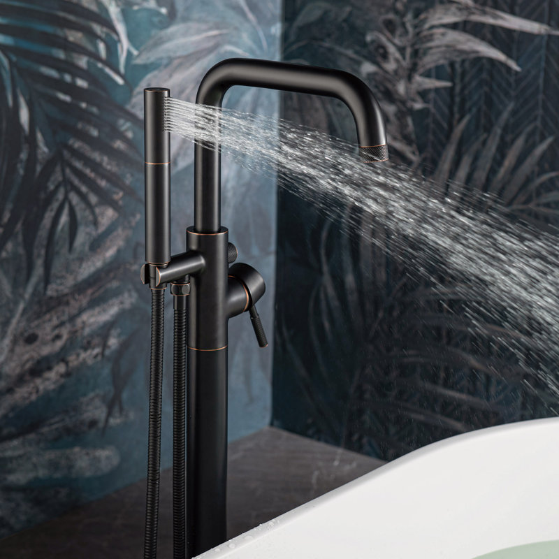 Vital 1 Handle Freestanding Tub Filler with Diverter, Oil Rubbed Bronze
