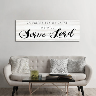 Serve the Lord 1 Piece Panoramic Wall Art on Canvas