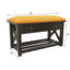 Banc de rangement rembourré avec tiroirs et tablettes