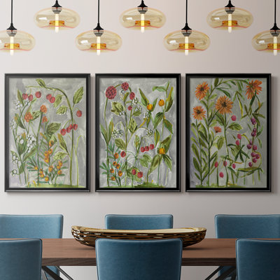 Dear Nature I -Custom Framed Wrapped Gallery Canvas - 3 Pieces