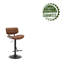 Caneghem Height Adjustable Swivel Faux Leather Mid-Century Bar Stool-680441542