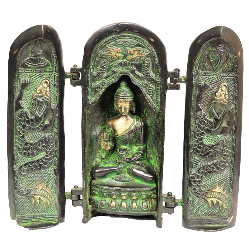 Figurine bouddhiste tibétaine pliante en forme de bouddha