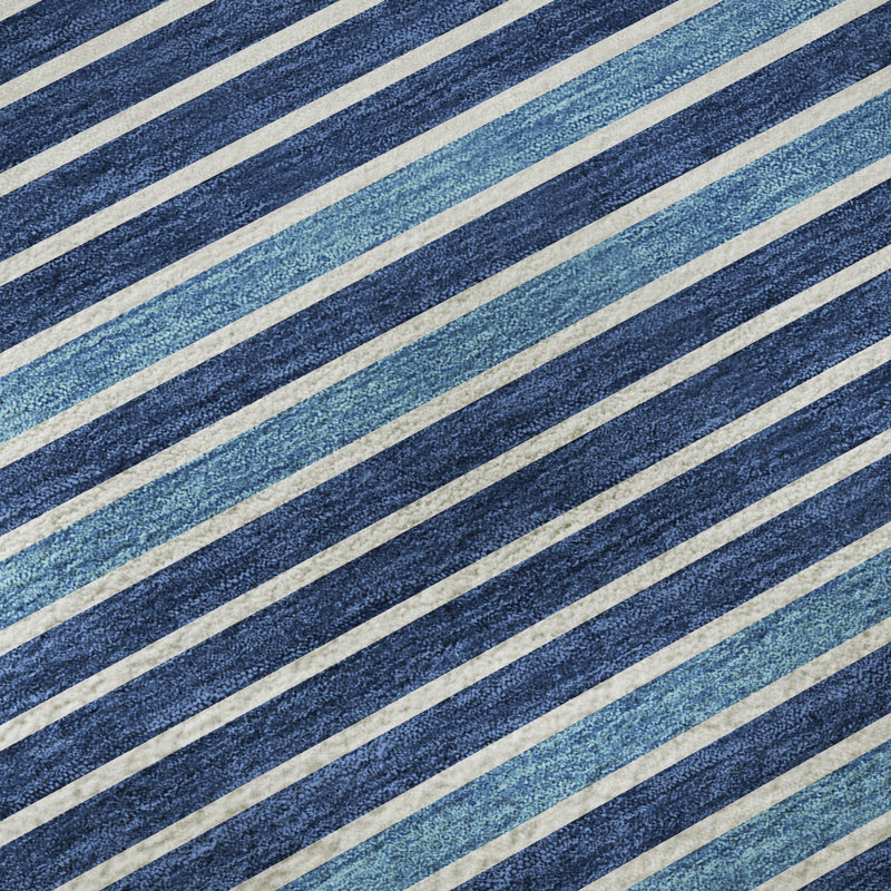 Premium Machine Washable Sykora AMF1398 Stripes Rug, Runner 2'3" x 7'6"
