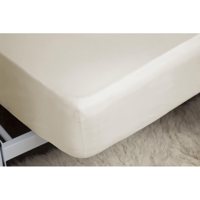 600 TC 100% Cotton Range Sateen Fitted Sheet, Kingsize (5'), White
