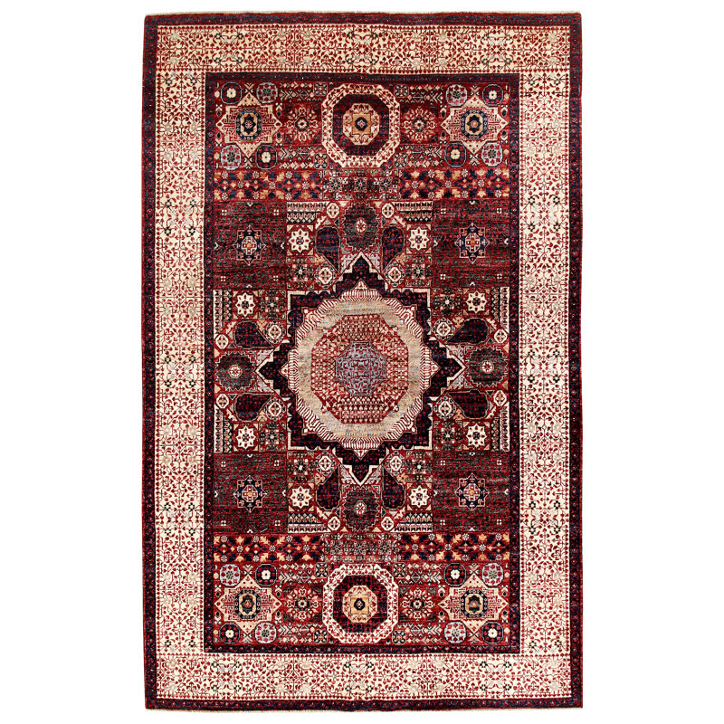 Tapis rouge noué à la main de haute qualité
