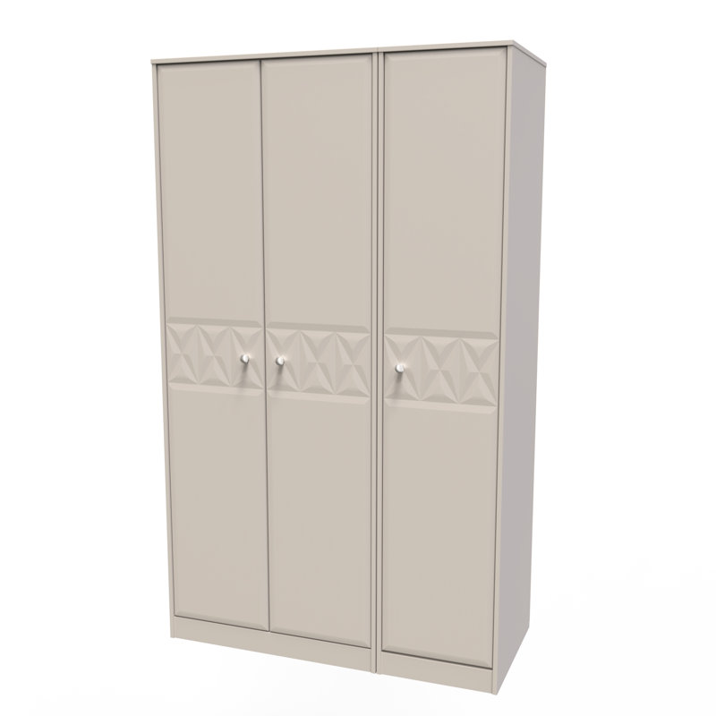 Clintonville 3 Door Wardrobe, Beige